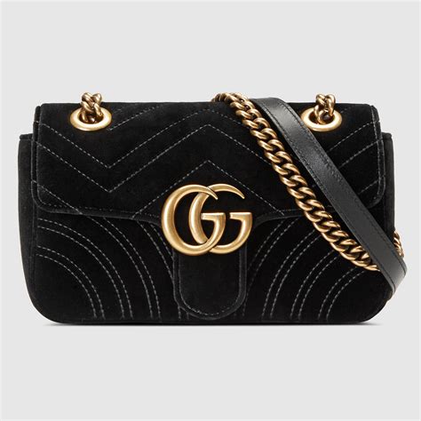 gucci purse black velvet|gucci marmont velvet mini bag.